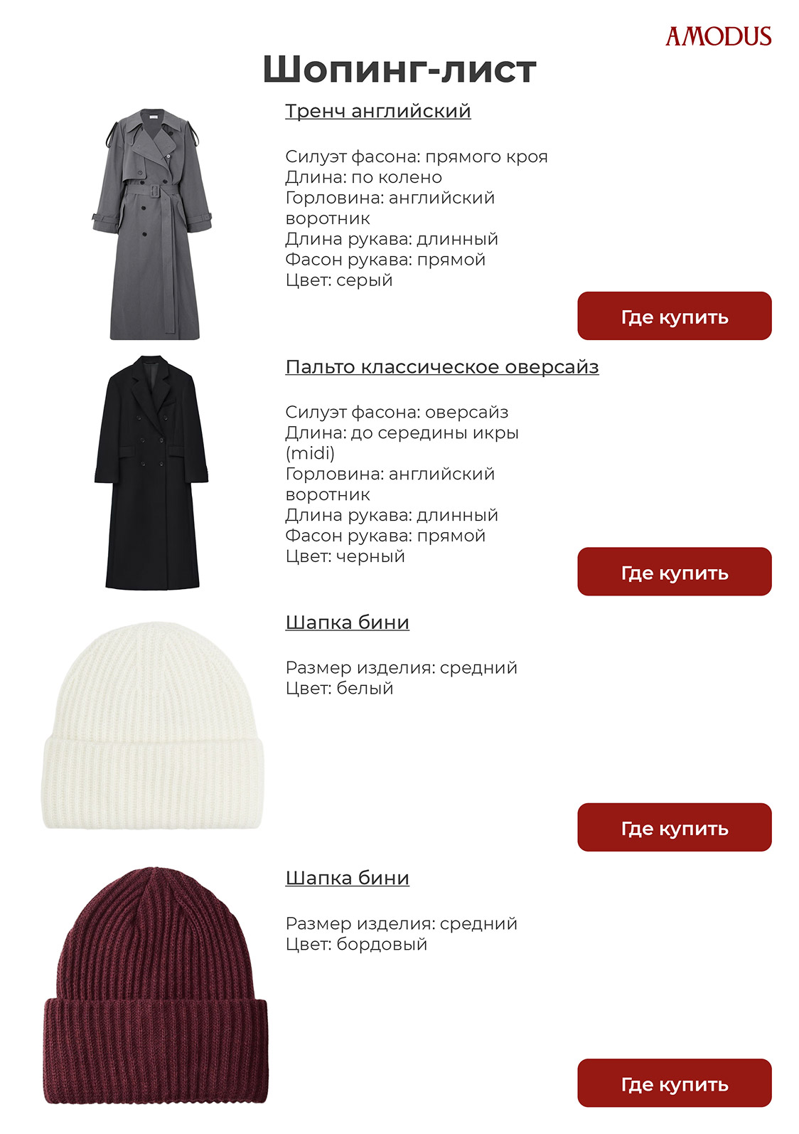 Пример готовой услуги