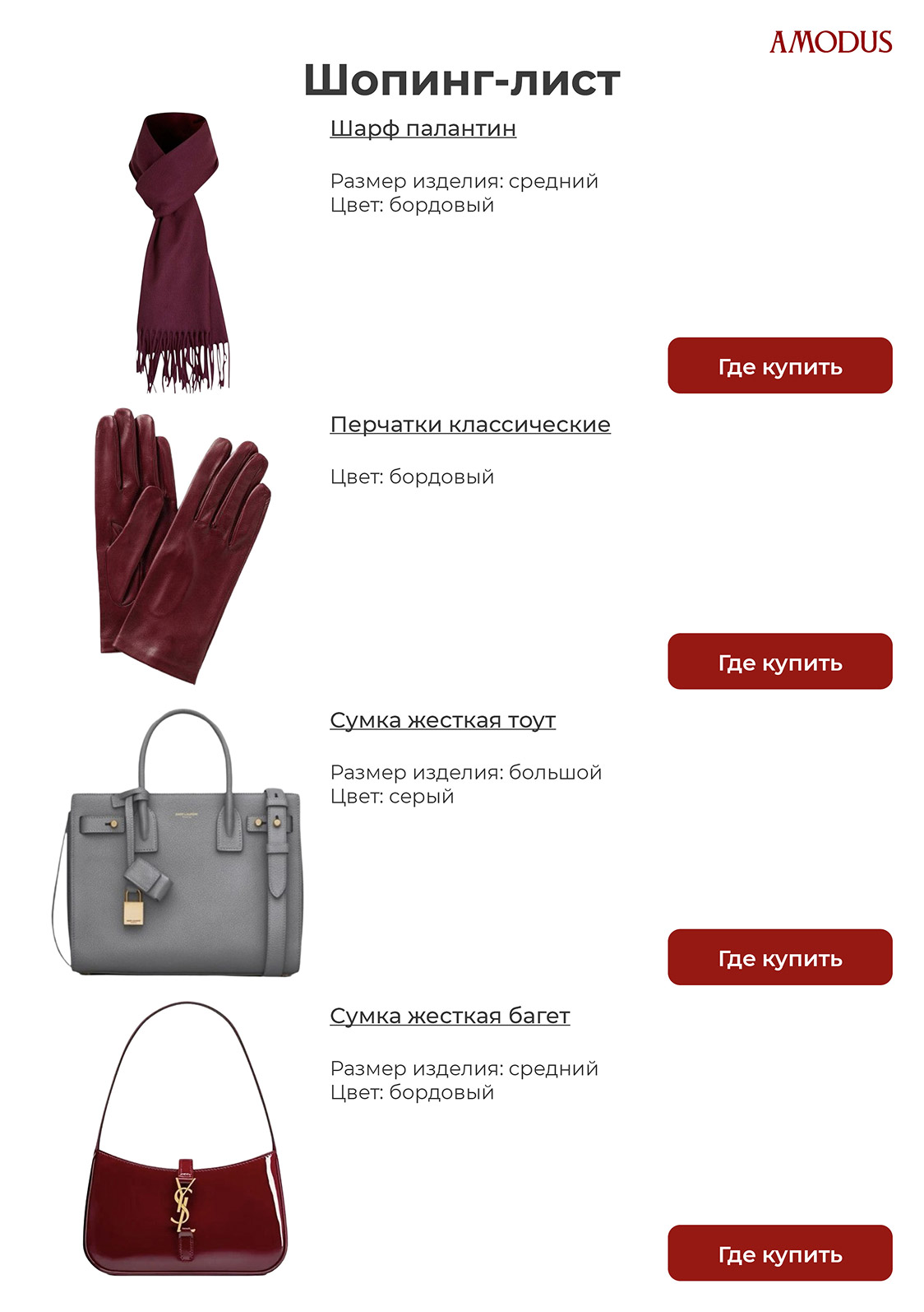 Пример готовой услуги